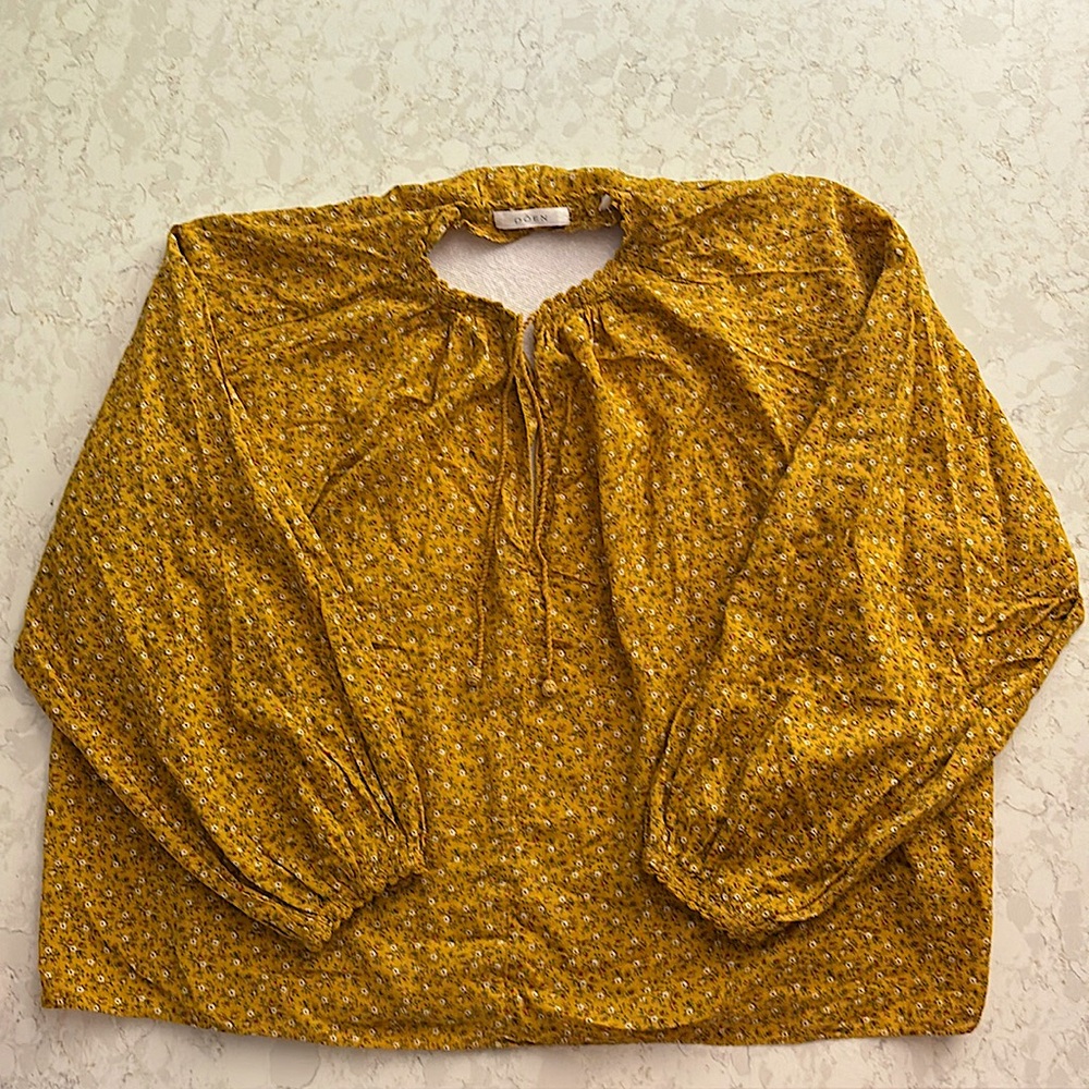 DÔEN Justine Blouse in Sunsoaked Foothills Floral Size M